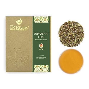 octavius suprabhat chai loose leaf green tea - 100 gms