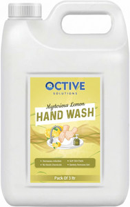 octive mysterious lemon handwash  kills 999 germs  safe for all skin types  hand wash can