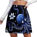 Octopus Skorts for Women Mini A-line Skirt Casual Tennis Golf Short Skirts