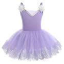ODASDO Ballet Leotard For Girls Camisole Tutu Skirts Shiny Sequin Flower Embroidery Dance Dress Gymnastics Bodysuit Outfit