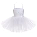 ODASDO Ballet Leotard For Girls Camisole Tutu Skirts Shiny Sequin Flower Embroidery Dance Dress Gymnastics Bodysuit Outfit