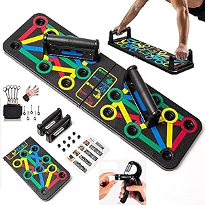 oddish way to fitness push up board combo set with hand grip amp finger exerciser  multifunction foldable push-up board for full body home workout equipment pudh up board hand gripper and finger combo