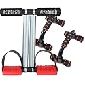 ODDISH Way to Fitness Double Spring Tummy Trimmer &amp; Push Up Bar Combo Core &amp; Upper Body Workout with Heavy Duty Dual Spring Red/Black Standard Size (Red)