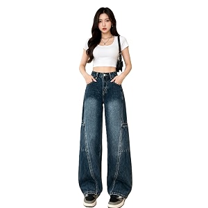 ODDMONEKY Baggy Jeans for Women Korean