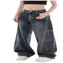 ODDMONEKY Baggy Jeans for Women Korean