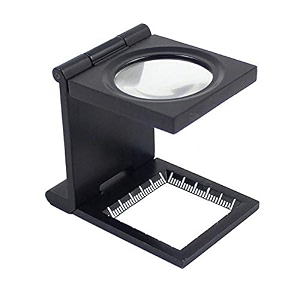 oddpod 10x hands-free mini folding magnifying loupe amp zinc alloy linen tester pick glass with scale for textilejewellerythread counting etc
