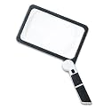 oddpod™ 48 LED Magnifying Glass with 3 Adjustable Light Modes/Rectangular Full-Page Magnifying Glass, Foldable Handheld, for Reading, Hobbies, Crafts, inspecting Detail etc.