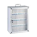 oddpod™ 48-Slot X-Large Aluminum Alloy Storage Box for Mobile Phones with Pocket & Transparent door/Table top & Wall Mount Safe Locker Cabinet for Cell Phones for Office, Classroom & Gym