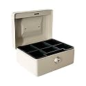 oddpod™ DL Metal Cash Box &amp; Jewelry Safe Locker with Plastic Coin Tray &amp; Key Lock - Small (Black)