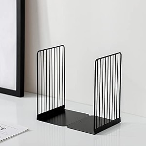 oddpod stria metal bookends for office decorbook shelfliving roomhome dcor 7704 8534 - black