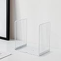 oddpod™ Stria Metal Bookends for Office Decor/Book Shelf/Living Room/Home Décor 7704 8.5" - White
