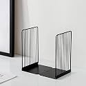 oddpod™ Stria Metal Bookends for Office Decor/Book Shelf/Living Room/Home Décor 7704 8.5" - Black