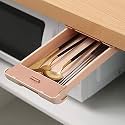 oddpod Under The Table Hidden Drawer/Plastic Desk Organiser For Home And Office - Blue, Stationery