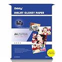 Oddy 260 GSM A4 Size Glossy Photo Paper – Waterproof & Smudge Resistant, Pack of 20 Sheets, Compatible with Inkjet Printer