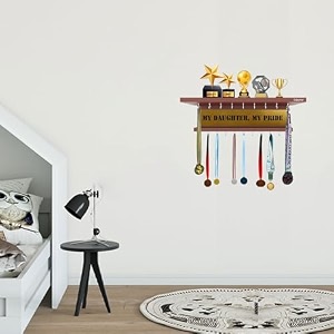 odestar large medal holder- my daughter my pride- walnut