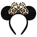 ODOCARE Handmade Mouse Ears Headband for Women and Ladies, Polka Dot Bow Mini Ears Costume Accessories