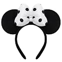 ODOCARE Handmade Mouse Ears Headband for Women and Ladies, Polka Dot Bow Mini Ears Costume Accessories