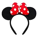 ODOCARE Handmade Mouse Ears Headband for Women and Ladies, Polka Dot Bow Mini Ears Costume Accessories