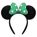 ODOCARE Handmade Mouse Ears Headband for Women and Ladies, Polka Dot Bow Mini Ears Costume Accessories