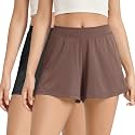 ODODOS 2-Pack Ultra-Soft Modal Lounge Shorts for Women – Lightweight &amp; Breathable Sleepwear, 3" Inseam