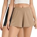 ODODOS 2-Pack Ultra-Soft Modal Lounge Shorts for Women – Lightweight &amp; Breathable Sleepwear, 3" Inseam