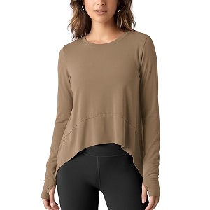 ODODOS Soft Modal Long Sleeve Crop Top