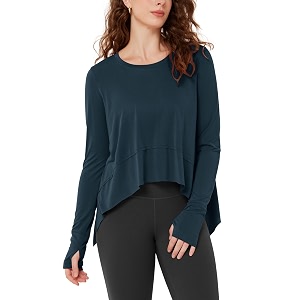 ODODOS Soft Modal Long Sleeve Crop Top