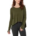 ODODOS Soft Modal Long Sleeve Crop Top