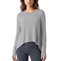 ODODOS Soft Modal Long Sleeve Crop Top