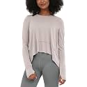 ODODOS Soft Modal Long Sleeve Crop Top