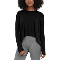 ODODOS Soft Modal Long Sleeve Crop Top