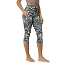 ODODOS Women's High Waisted Yoga Capris with Pockets, Tummy Control Non See Through Workout Athletic Running Capri Leggings