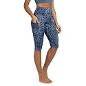 ODODOS Women's High Waisted Yoga Capris with Pockets, Tummy Control Non See Through Workout Athletic Running Capri Leggings