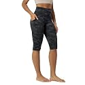 ODODOS Women's High Waisted Yoga Capris with Pockets, Tummy Control Non See Through Workout Athletic Running Capri Leggings