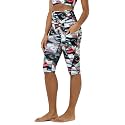 ODODOS Women's High Waisted Yoga Capris with Pockets, Tummy Control Non See Through Workout Athletic Running Capri Leggings