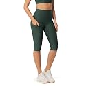 ODODOS Women's High Waisted Yoga Capris with Pockets, Tummy Control Non See Through Workout Athletic Running Capri Leggings