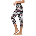 ODODOS Women's High Waisted Yoga Capris with Pockets, Tummy Control Non See Through Workout Athletic Running Capri Leggings