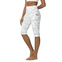 ODODOS Women's High Waisted Yoga Capris with Pockets, Tummy Control Non See Through Workout Athletic Running Capri Leggings