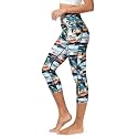 ODODOS Women's High Waisted Yoga Capris with Pockets, Tummy Control Non See Through Workout Athletic Running Capri Leggings