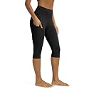 ODODOS Women's High Waisted Yoga Capris with Pockets, Tummy Control Non See Through Workout Athletic Running Capri Leggings