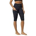 ODODOS Women's High Waisted Yoga Capris with Pockets, Tummy Control Non See Through Workout Athletic Running Capri Leggings