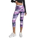 ODODOS Women's High Waisted Yoga Capris with Pockets, Tummy Control Non See Through Workout Athletic Running Capri Leggings
