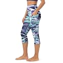 ODODOS Women's High Waisted Yoga Capris with Pockets, Tummy Control Non See Through Workout Athletic Running Capri Leggings