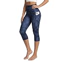 ODODOS Women's High Waisted Yoga Capris with Pockets, Tummy Control Non See Through Workout Athletic Running Capri Leggings