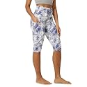 ODODOS Women's High Waisted Yoga Capris with Pockets, Tummy Control Non See Through Workout Athletic Running Capri Leggings