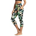 ODODOS Women's High Waisted Yoga Capris with Pockets, Tummy Control Non See Through Workout Athletic Running Capri Leggings