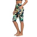 ODODOS Women's High Waisted Yoga Capris with Pockets, Tummy Control Non See Through Workout Athletic Running Capri Leggings