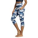ODODOS Women's High Waisted Yoga Capris with Pockets, Tummy Control Non See Through Workout Athletic Running Capri Leggings
