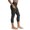 ODODOS Women's High Waisted Yoga Capris with Pockets, Tummy Control Non See Through Workout Athletic Running Capri Leggings
