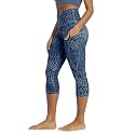 ODODOS Women's High Waisted Yoga Capris with Pockets, Tummy Control Non See Through Workout Athletic Running Capri Leggings